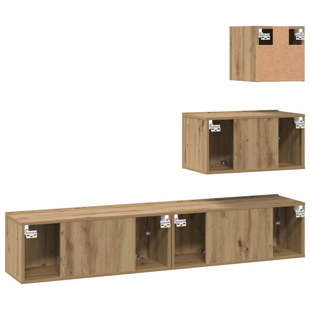 vidaXL Σετ επίπλου τηλεόρασης 4 pcs artisan δρυς 80 x 30 x 30 εκ