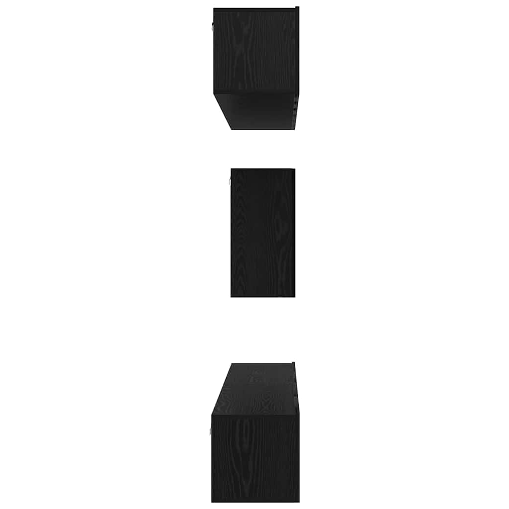 vidaXL Σετ επίπλου τηλεόρασης 6 pcs Μαύρη Δρυς 100 x 30 x 30 εκ