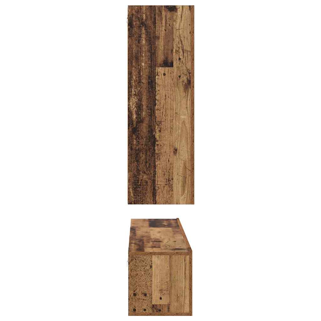vidaXL Σετ επίπλου τηλεόρασης 4 pcs Παλαιό ξύλο 30.5 x 30 x 90 cm