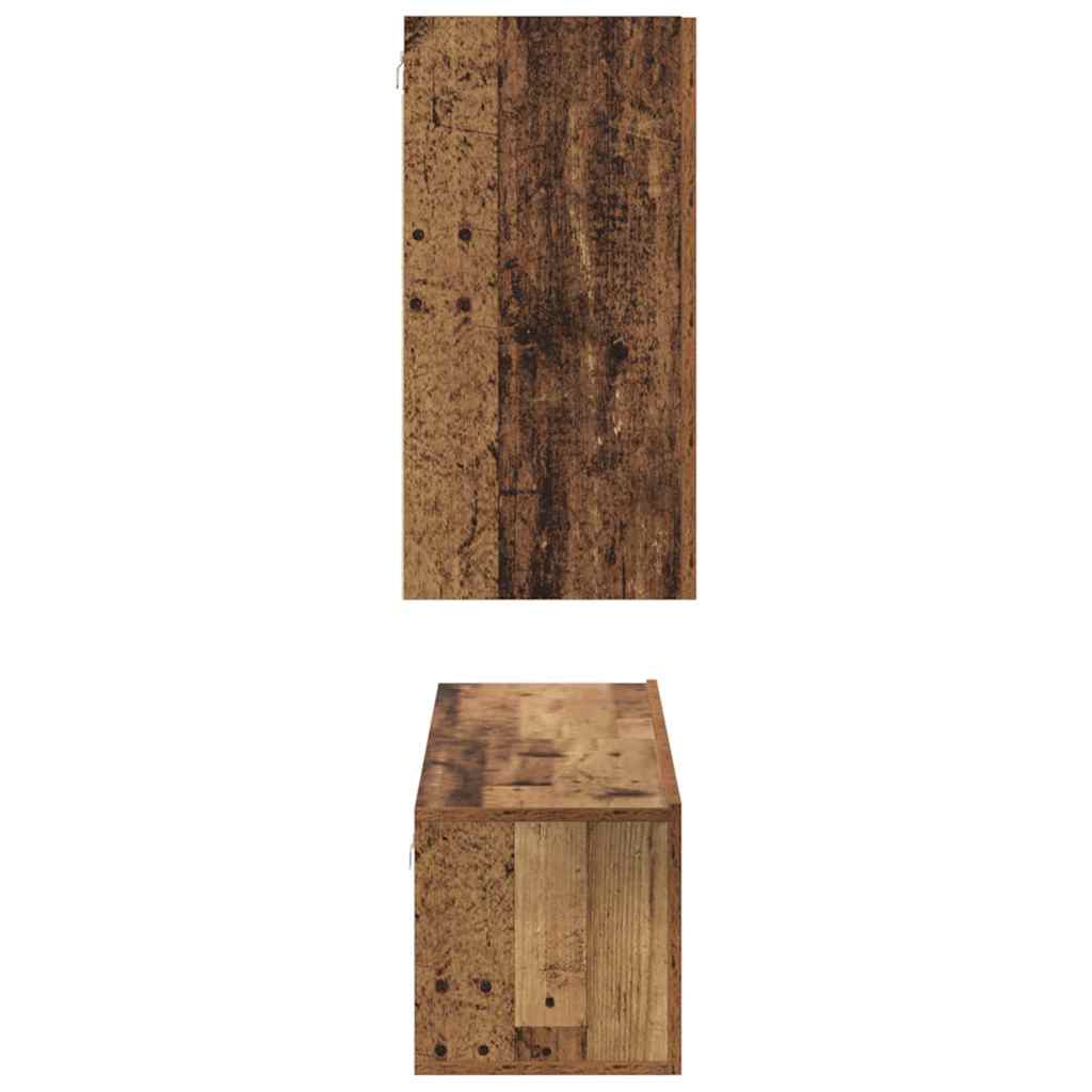 vidaXL Σετ επίπλου τηλεόρασης 4 pcs Παλαιό ξύλο 30.5 x 30 x 60 εκ.
