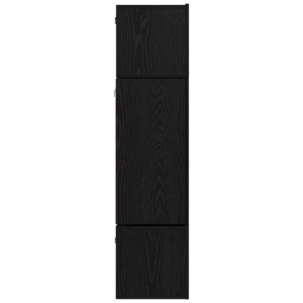 vidaXL Σετ επίπλου τηλεόρασης με ράφι 6 pcs Μαύρη δρυς 80 x 30 x 30 εκ