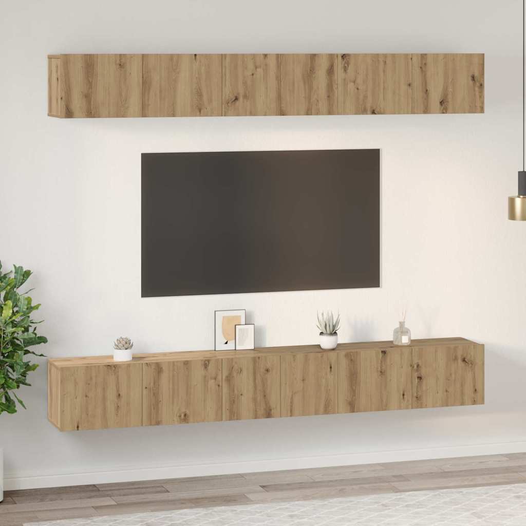 vidaXL Σετ επίπλου τηλεόρασης 6 pcs artisan δρυς 80 x 30 x 30 εκ