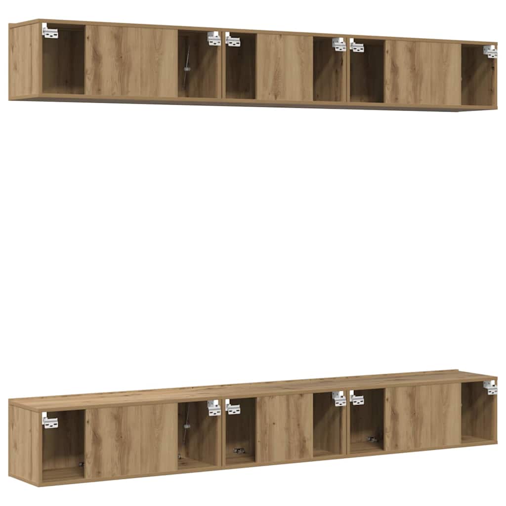 vidaXL Σετ επίπλου τηλεόρασης 6 pcs artisan δρυς 80 x 30 x 30 εκ