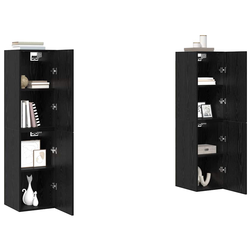 vidaXL Σετ επίπλου τηλεόρασης 4 pcs Μαύρη δρυς 30.5 x 30 x 60 εκ.