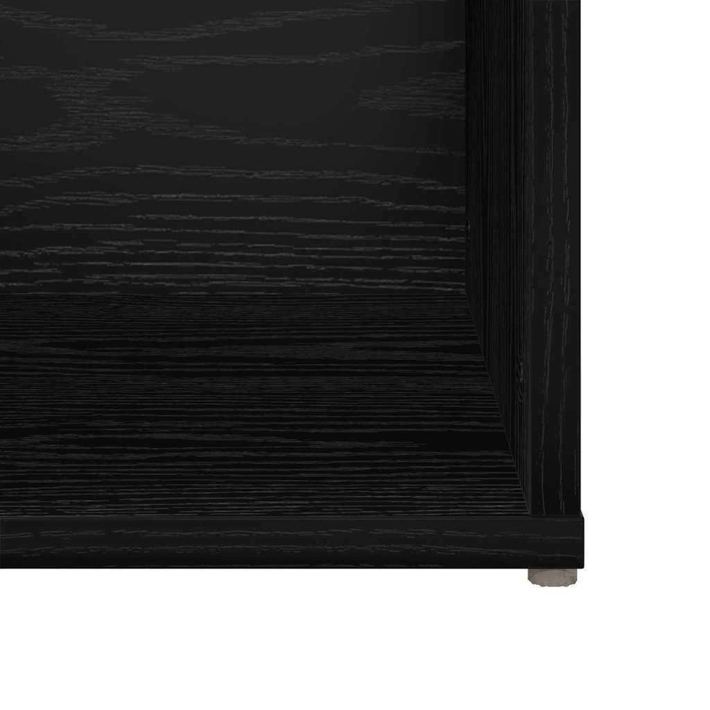 vidaXL Ντουλάπι TV με ράφι με αποθήκευση 4 pcs Μαύρη Δρυς 37 x 35 x 107.5 εκ.