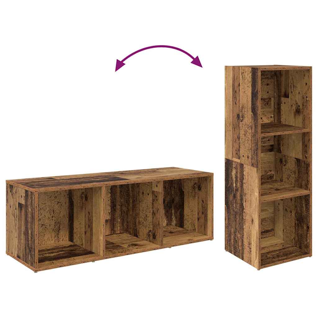 vidaXL Σετ επίπλου τηλεόρασης 2 pcs Παλιό Ξύλο 37 x 35 x 107 εκ