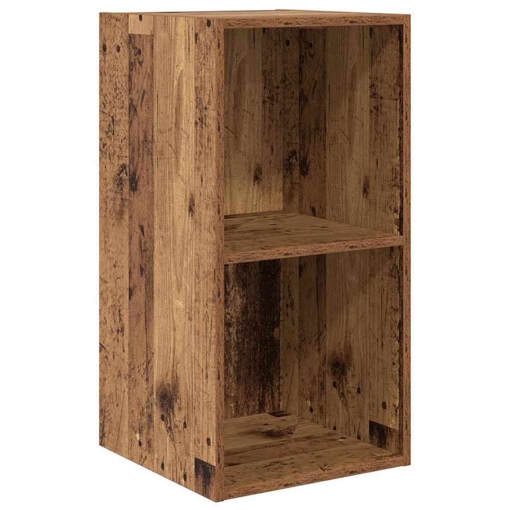 vidaXL Τηλεοπτική Κάβα Τοίχου 2 pcs Παλιό ξύλο 37 x 37 x 72 εκ