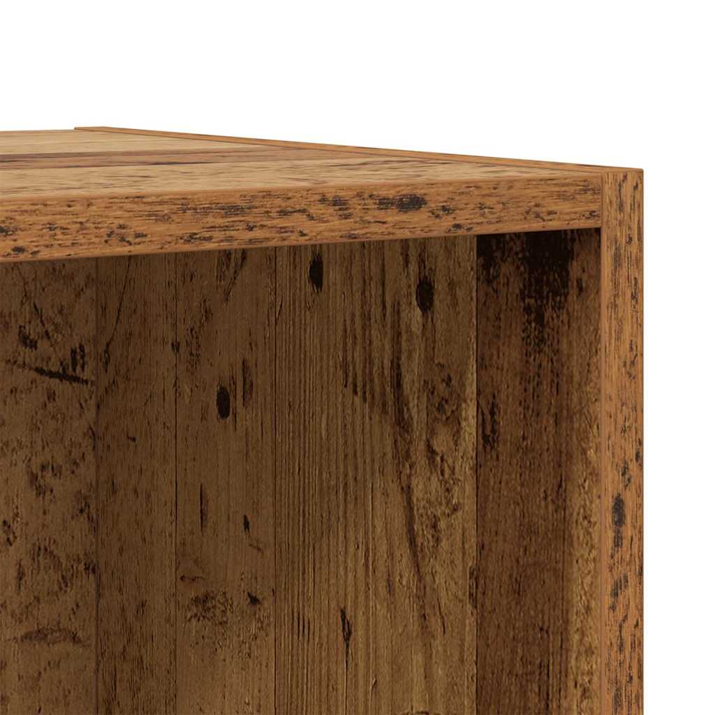 vidaXL Τηλεοπτική Κάβα Τοίχου 4 pcs Παλιό ξύλο 37 x 37 x 72 εκ