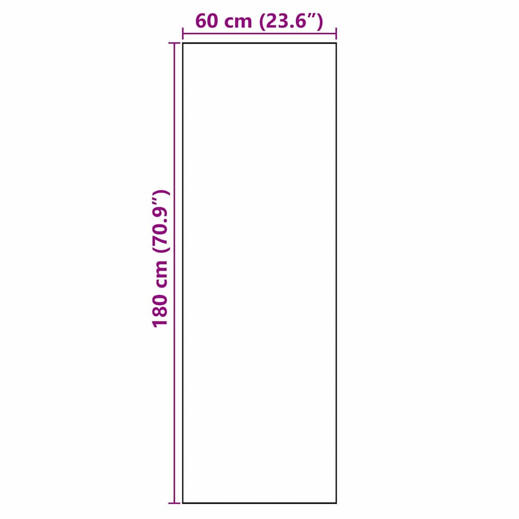 vidaXL Χαλί Κουζίνας Other Χοντρό τσιμέντο 60 x 180 cm Βελούδο