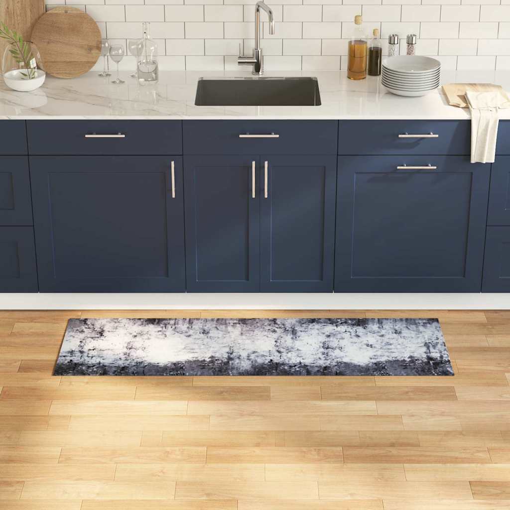 vidaXL Χαλί Κουζίνας Other Χοντρό τσιμέντο 45 x 150 cm Βελούδο