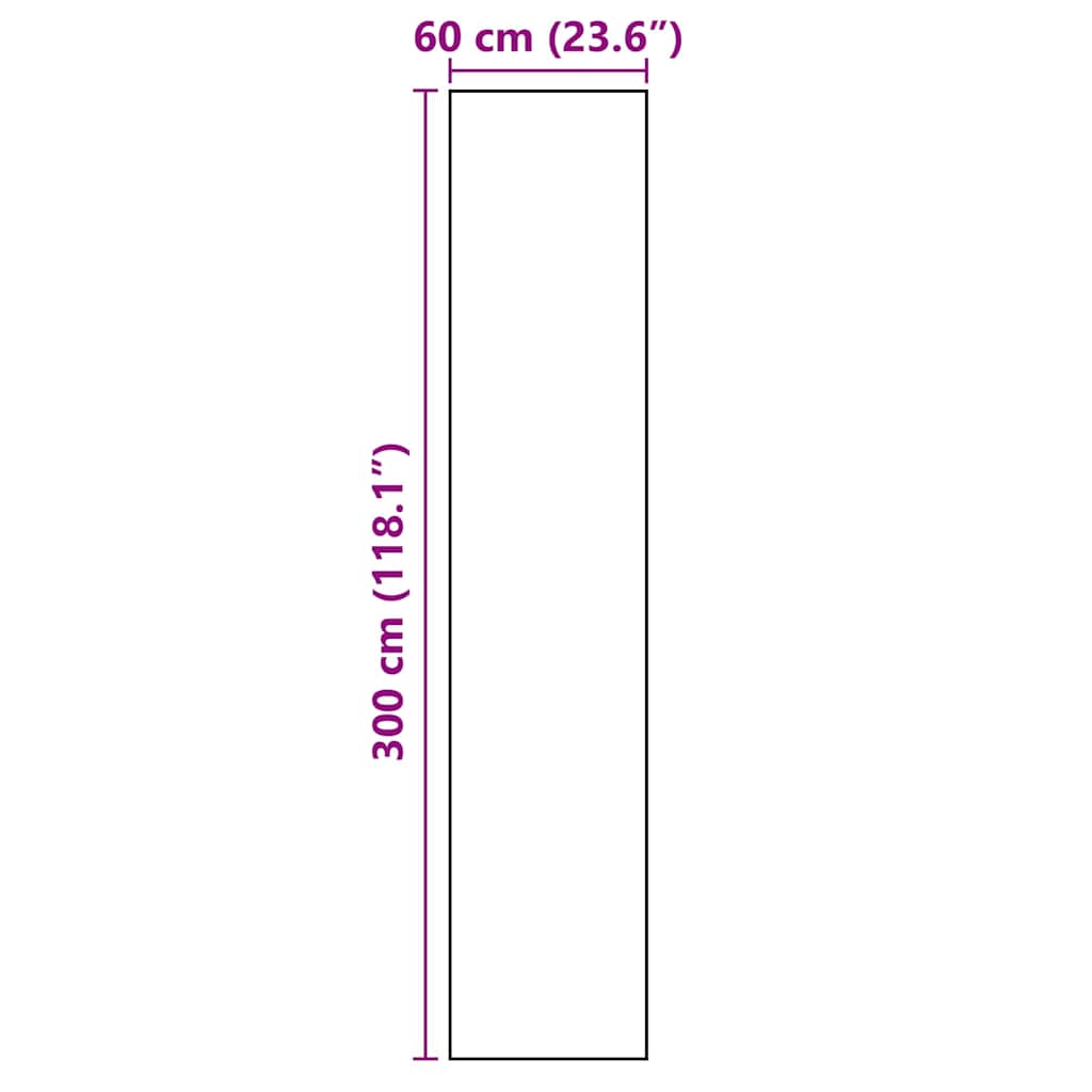 vidaXL Χαλί Κουζίνας Μαύρο 300 x 60 εκ Βελούδο