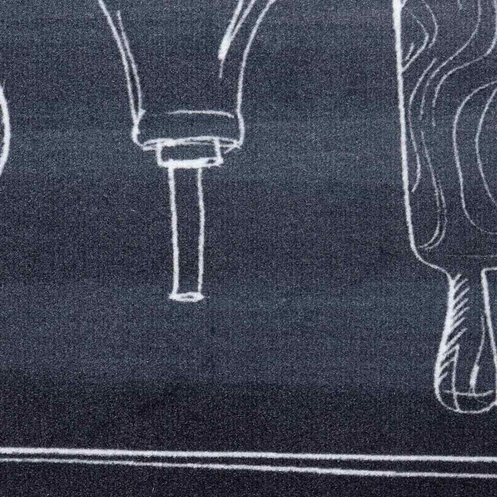 vidaXL Χαλί Κουζίνας Other Χώρος του Σεφ 60 x 180 cm Βελούδο