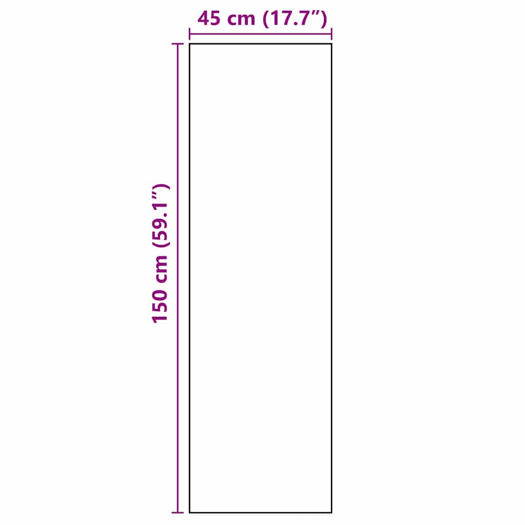 vidaXL Χαλί Κουζίνας Μαύρο 150 x 45 εκ Βελούδο