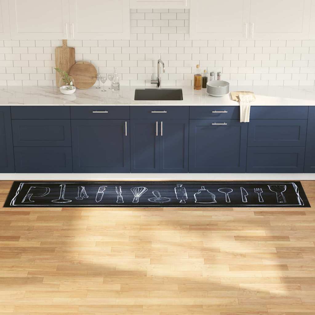 vidaXL Χαλί Κουζίνας Geometric Χώρος του Σεφ 60 x 300 cm Βελούδο