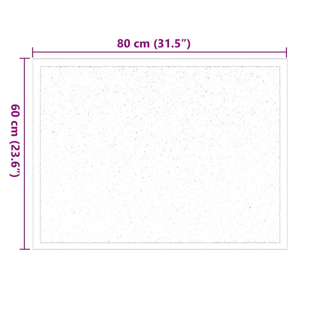 vidaXL Χαλάκι Εξώπορτας Ανθρακί 60 x 80 cm Ύφασμα τέντι