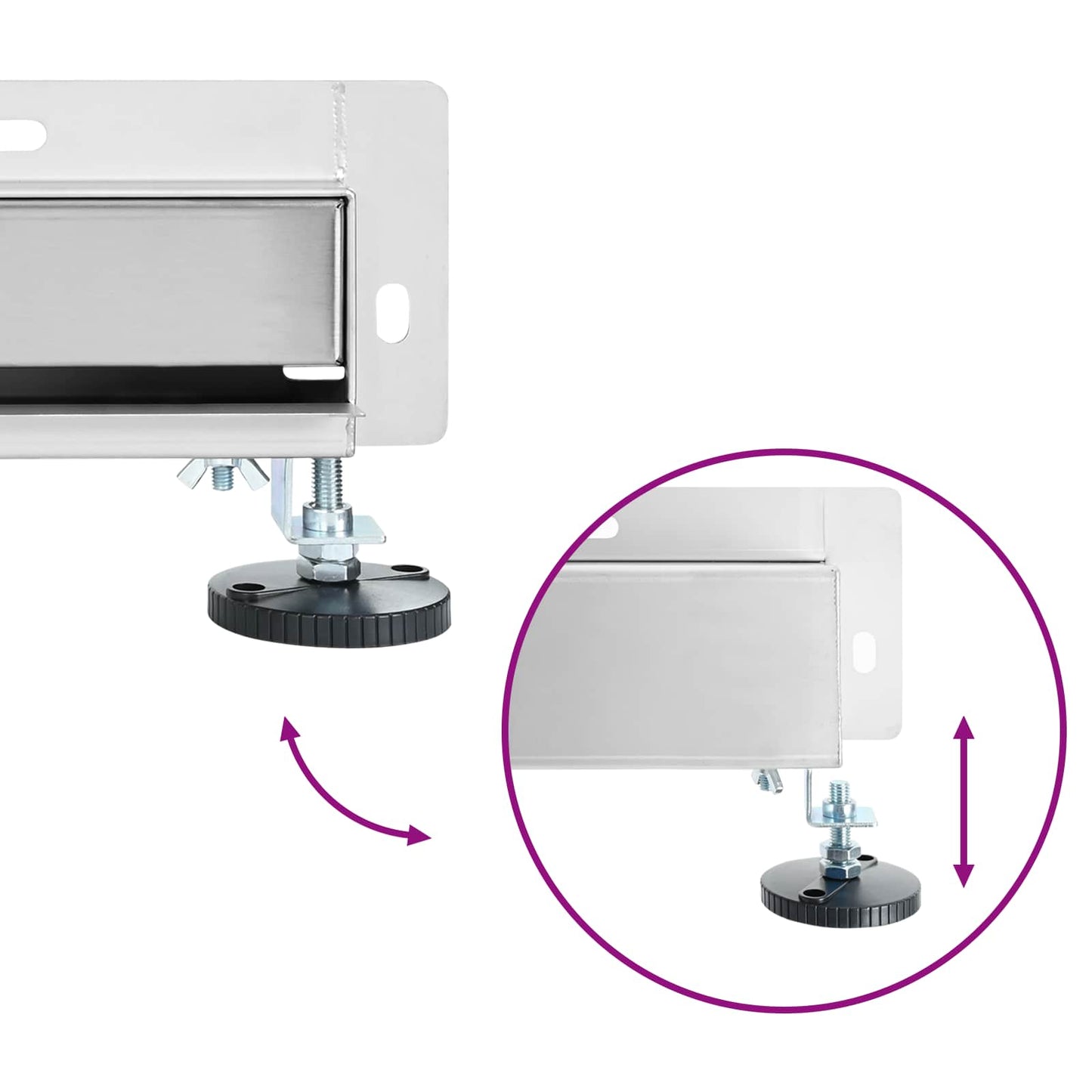 vidaXL Αποχέτευση Ντους Τοίχου Ασημί 60 cm Ανοξείδωτο Ατσάλι 304