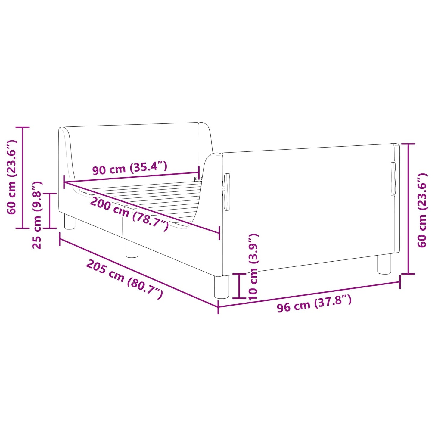 vidaXL Κρεβάτι Παιδικής Κρεβατοκάμαρας με Κεφαλάκι Μπλε Αστυνομίας