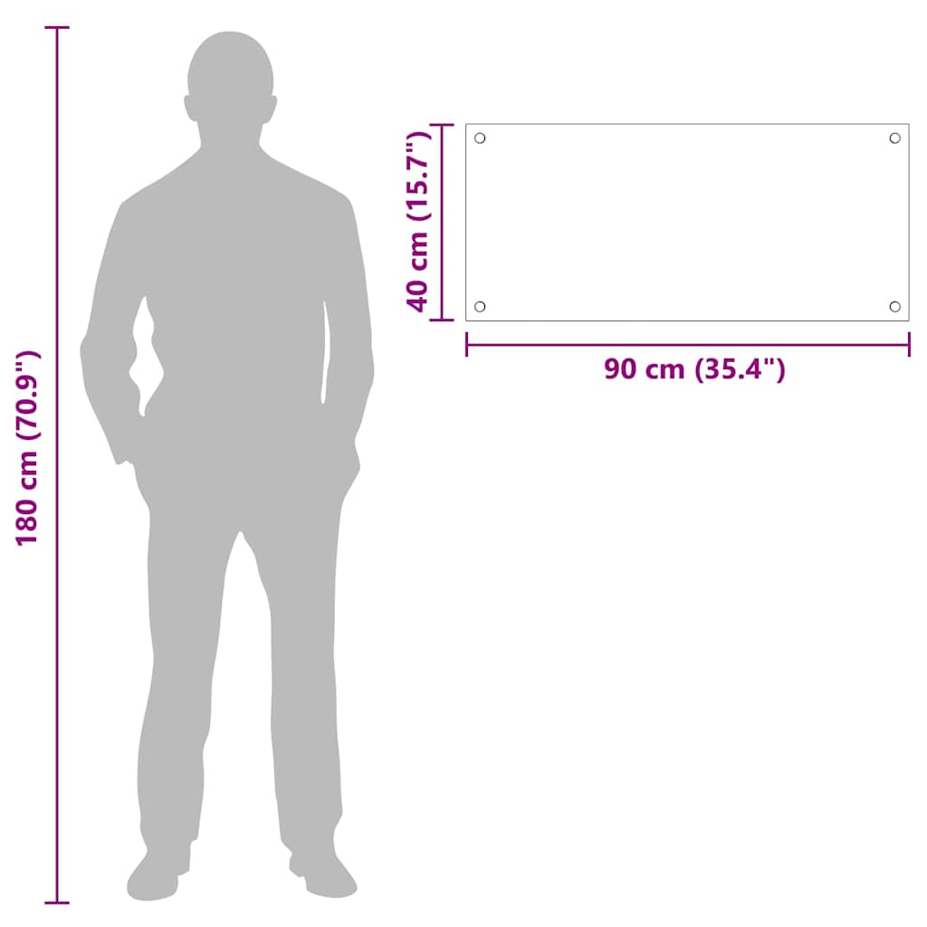 vidaXL Πίσω Πάνελ Κουζίνας Λευκό 90 x 40 x 0,8 εκ σκληρυμένο γυαλί