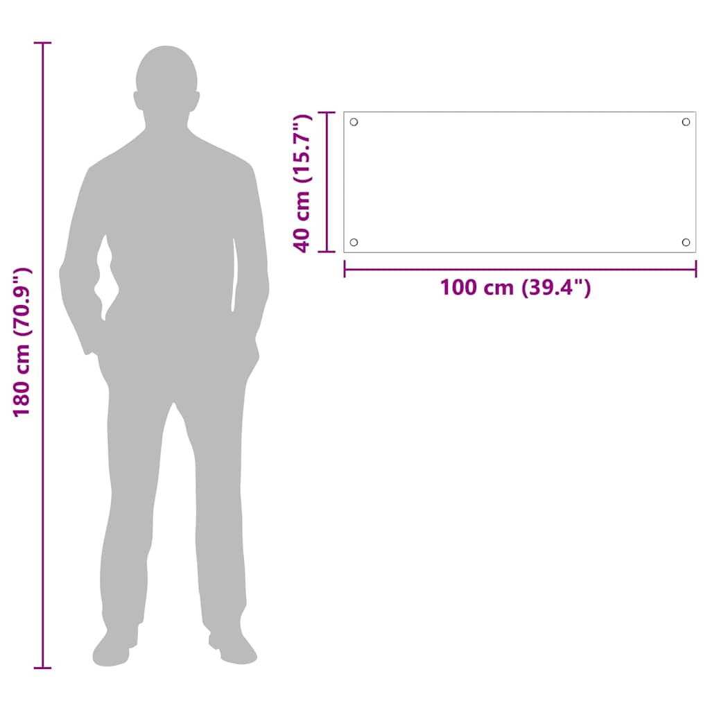 vidaXL Πίσω Πάνελ Κουζίνας Λευκό 100 x 40 x 0,8 εκ σκληρυμένο γυαλί