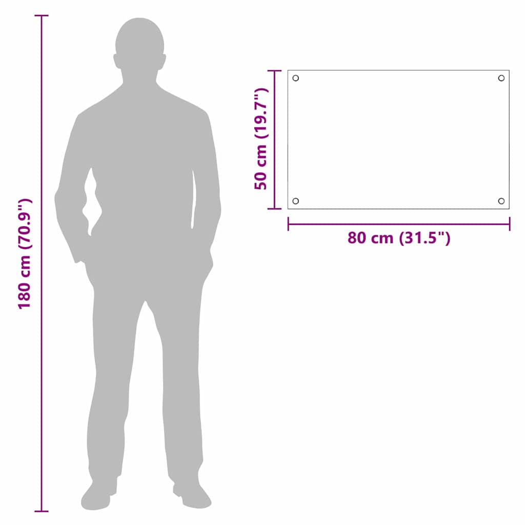 vidaXL Πίσω Πάνελ Κουζίνας Διαφανές 80 x 50 x 0,8 εκ. σκληρυμένο γυαλί