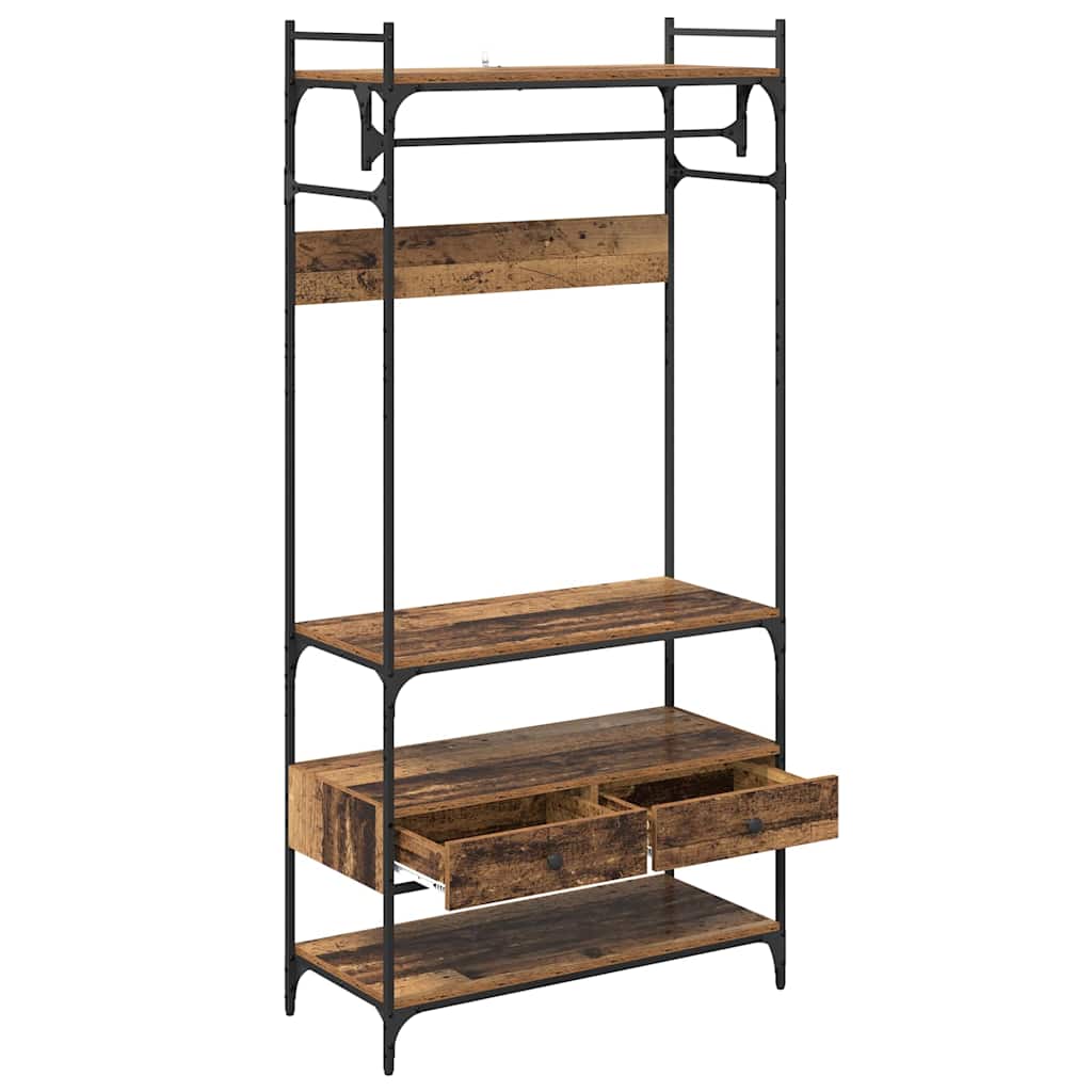 vidaXL Ντουλάπι Παλαιό ξύλο 89 x 39 x 184.5 εκ. Επεξεργασμένο ξύλο