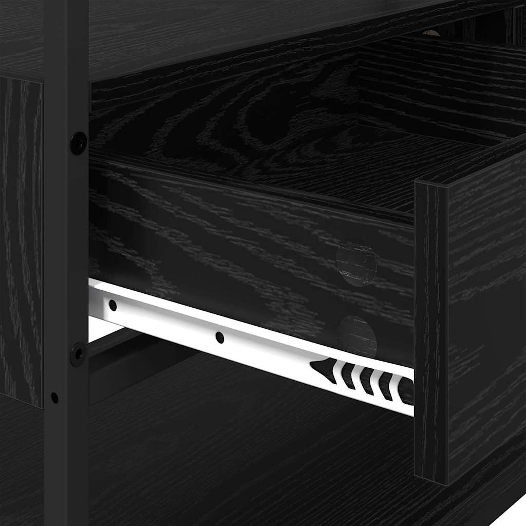 vidaXL Ντουλάπι Μαύρη δρυς 89 x 39 x 184.5 εκ. Επεξεργασμένο ξύλο