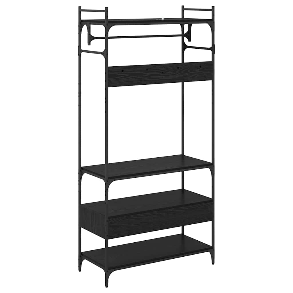 vidaXL Ντουλάπι Μαύρη δρυς 89 x 39 x 184.5 εκ. Επεξεργασμένο ξύλο