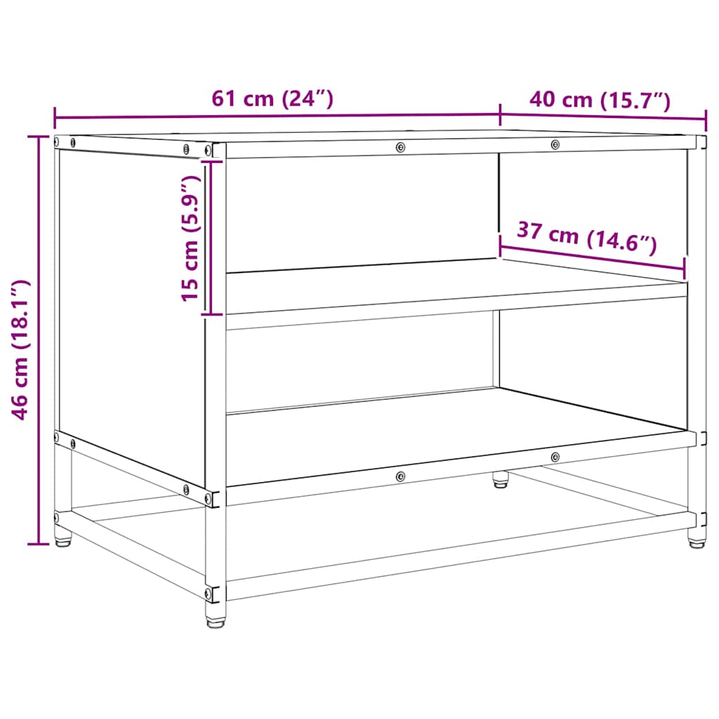 vidaXL Μονάδες TV Παλιό Ξύλο 61 x 40 x 46 εκ Επεξεργασμένο ξύλο