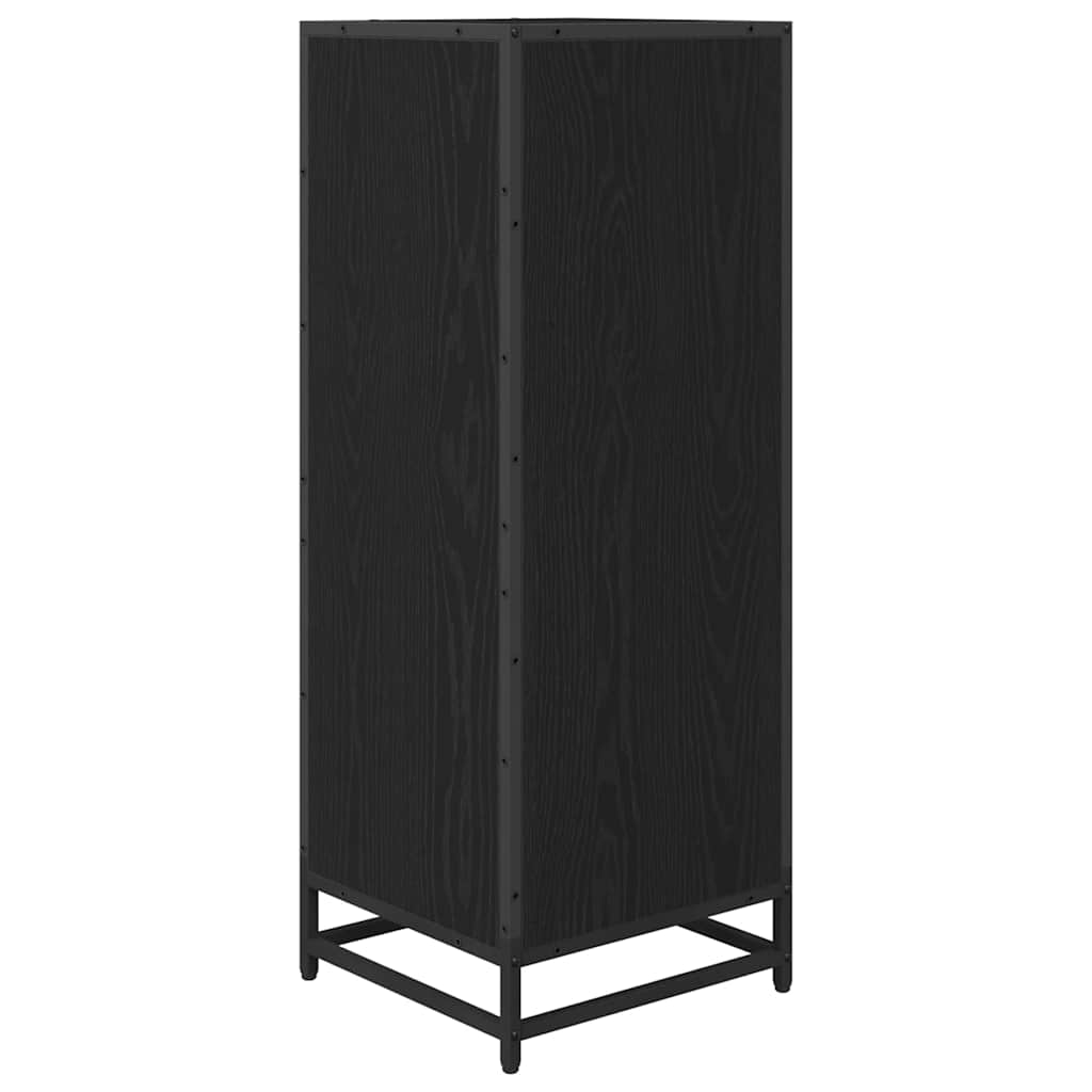 vidaXL Ντουλάπι Μπάνιου με συρτάρι Μαύρη δρυς 35 x 37.5 x 100 εκ.