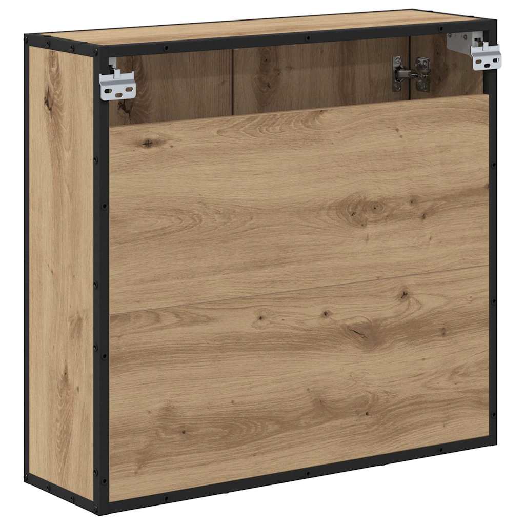 vidaXL Καθρέφτης Ντουλάπα Μπάνιου με ράφι artisan δρυς 65 x 20 x 60 εκ