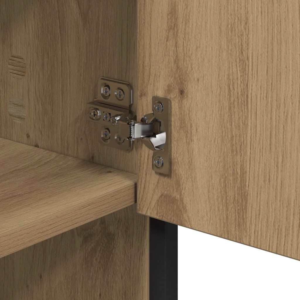 vidaXL Καθρέφτης Ντουλάπα Μπάνιου με ράφι artisan δρυς 65 x 20 x 60 εκ