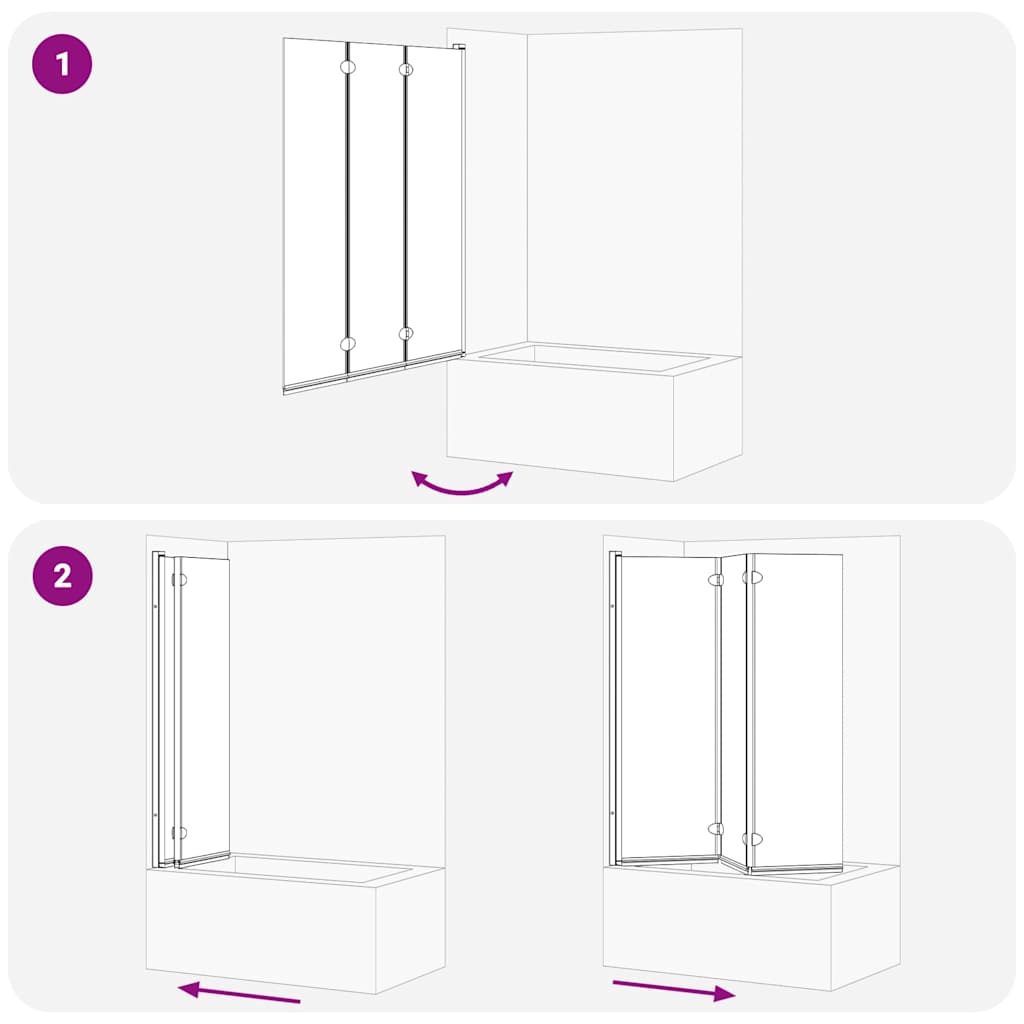 vidaXL Καλυμμα Ντους Μαύρο και Διαφανές 130 x 130 cm σκληρυμένο γυαλί