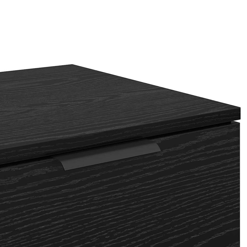 vidaXL Ντουλάπι κρεβατιού με συρτάρι 2 pcs Μαύρη Οξυά 40 x 39 x 40 εκ.