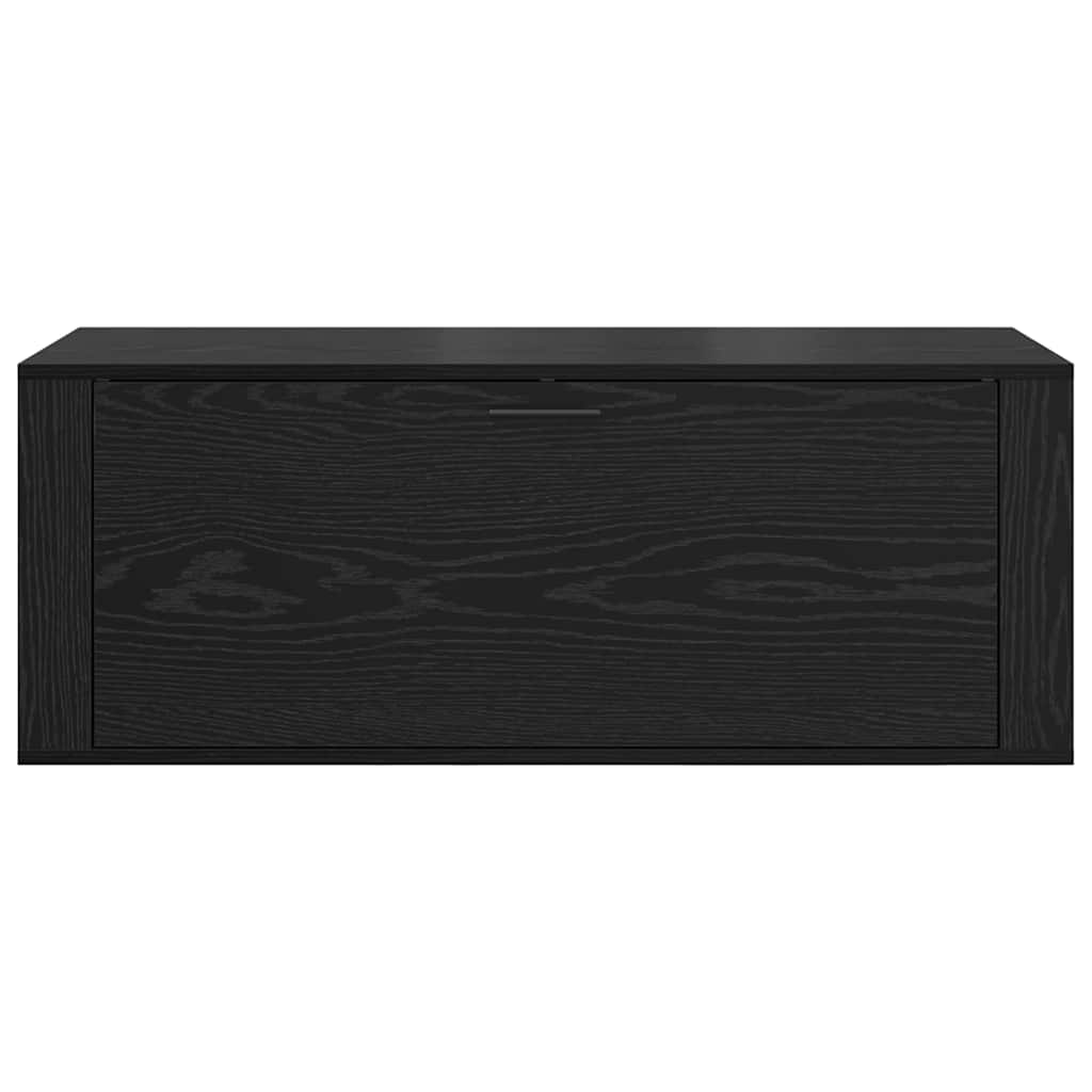 vidaXL Ντουλάπα Παπουτσιών με ράφι Μαύρη δρυς 100 x 35 x 38 εκ.