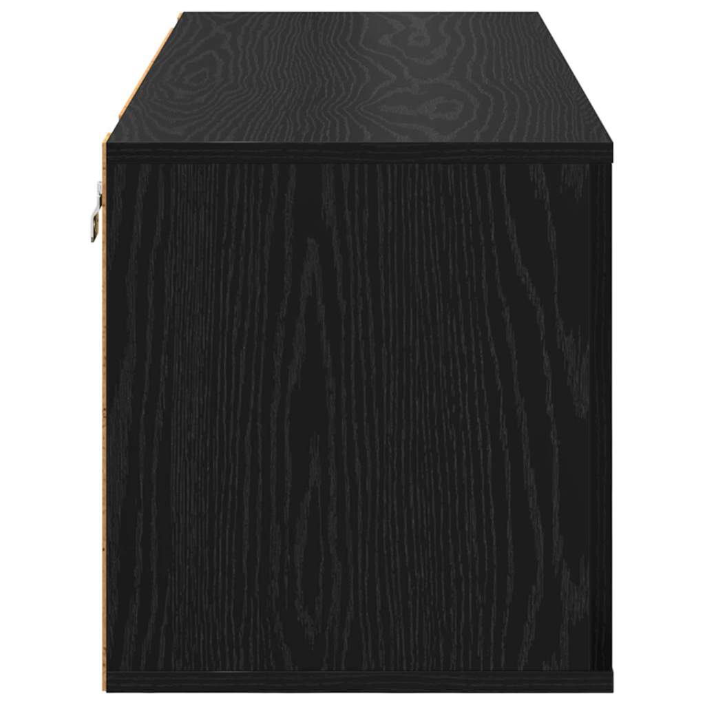 vidaXL Ντουλάπα Παπουτσιών με ράφι Μαύρη δρυς 100 x 35 x 38 εκ.