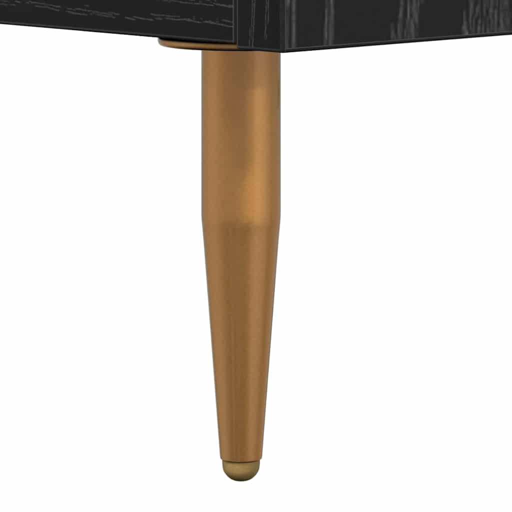 vidaXL Πλαϊνό γραφείο Μαύρη δρυς 34 x 34.5 x 90 εκ Επεξεργασμένο ξύλο