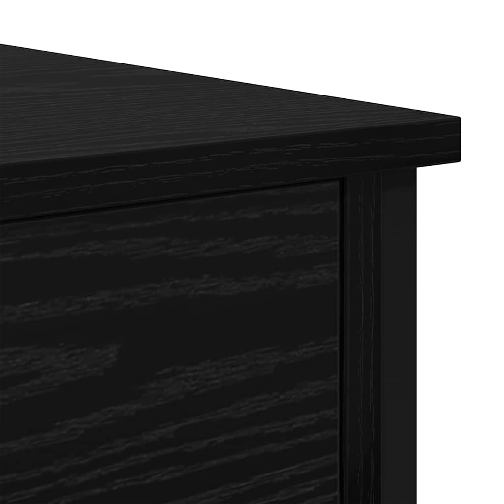 vidaXL Κομοδίνο 2 pcs Μαύρη Οξυά 34 x 35,5 x 45 εκ Επεξεργασμένο ξύλο