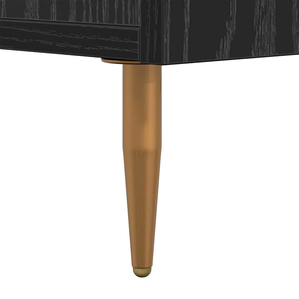 vidaXL Κομοδίνο Μαύρη Οξυά 40 x 35 x 47,5 εκ Επεξεργασμένο ξύλο