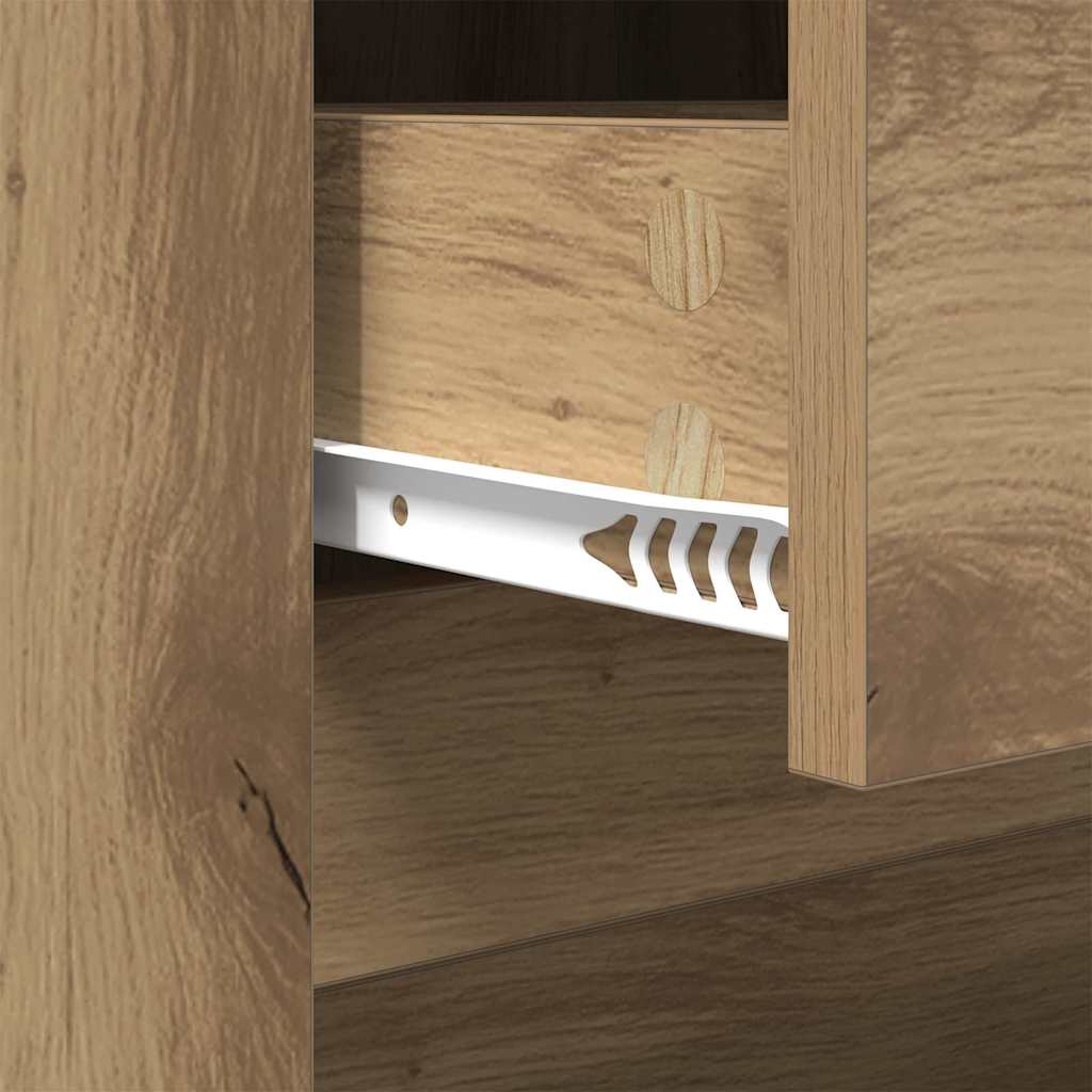 vidaXL Τραπεζάκι σαλονιού με συρτάρι artisan δρυς 102 x 44.5 x 50 εκ