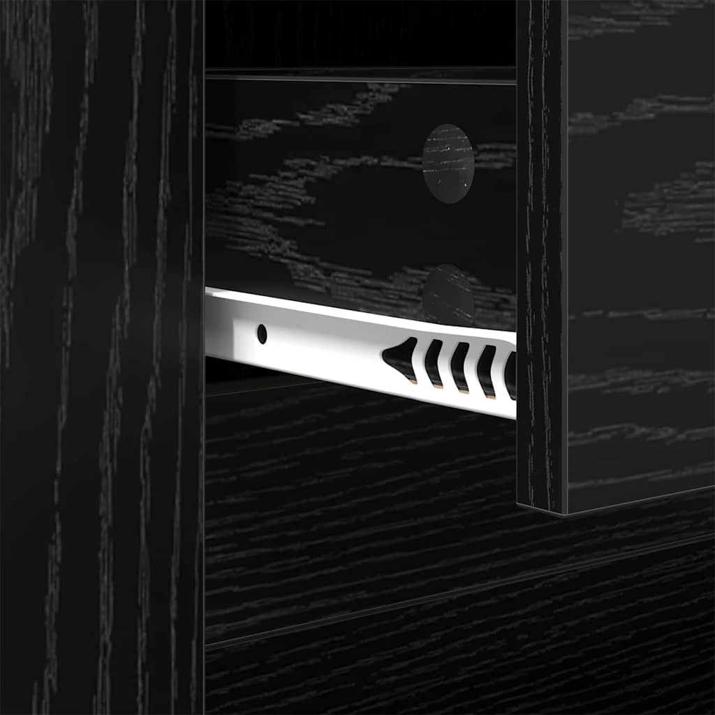 vidaXL Τραπεζάκι σαλονιού με συρτάρι Μαύρη δρυς 102 x 44.5 x 50 εκ