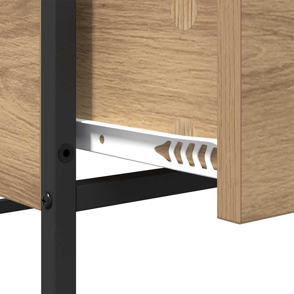 vidaXL Τραπεζάκι σαλονιού με συρτάρι artisan δρυς 100 x 51 x 45 cm