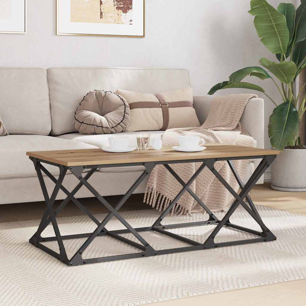 vidaXL Τραπεζάκι σαλονιού artisan δρυς 100 x 49 x 40 εκ