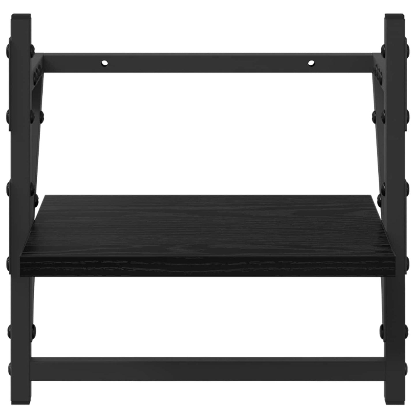 vidaXL Σετ ραφιών τοίχου 6 τμχ. Μαύρη Οξυά 100 x 25 x 30 cm