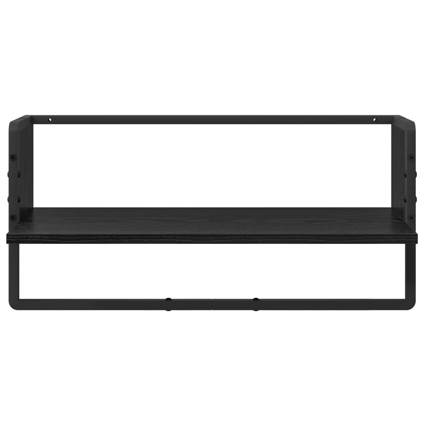 vidaXL Σετ ραφιών τοίχου 6 τμχ. Μαύρη Οξυά 100 x 25 x 30 cm