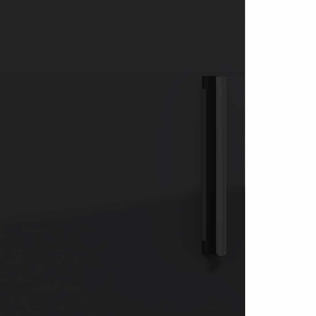 vidaXL Ντουλάπι Μπάνιου Μαύρο 61 x 35 x 64 εκ. Επεξεργασμένο ξύλο