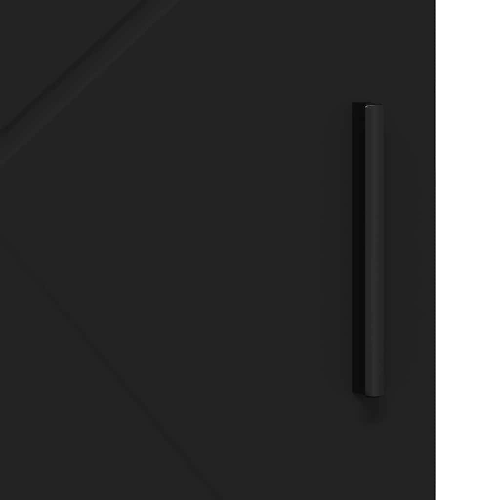 vidaXL Ντουλάπι Μπάνιου Μαύρο 60 x 35 x 80 εκ Επεξεργασμένο ξύλο