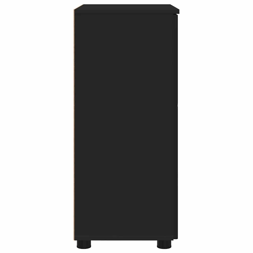 vidaXL Ντουλάπι Μπάνιου Μαύρο 60 x 35 x 80 εκ Επεξεργασμένο ξύλο