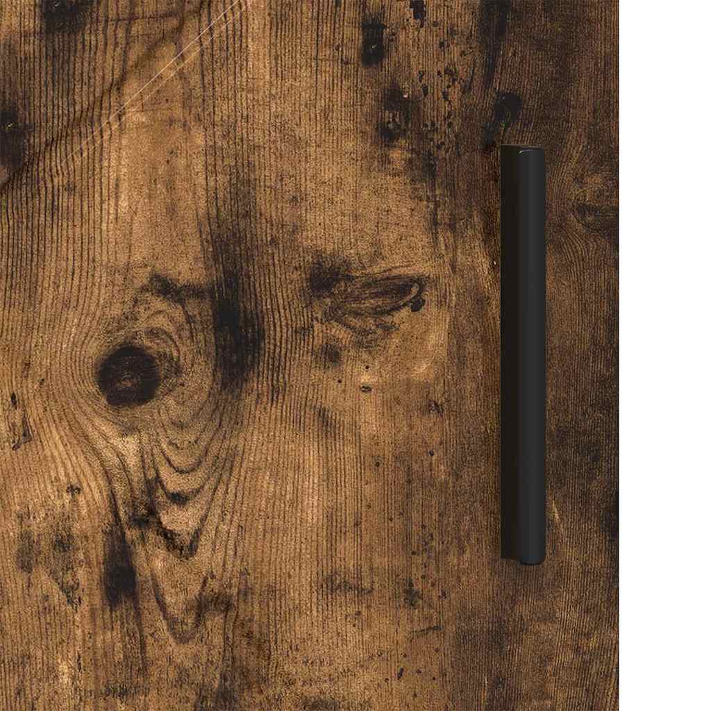 vidaXL Ντουλάπι Μπάνιου με ράφι με πόρτα Καπνιστή δρυς 60 x 35 x 80 εκ