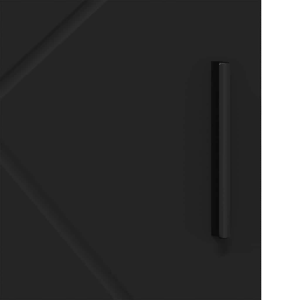 vidaXL Ντουλάπι Μπάνιου Μαύρο 30 x 35 x 95 εκ Επεξεργασμένο ξύλο