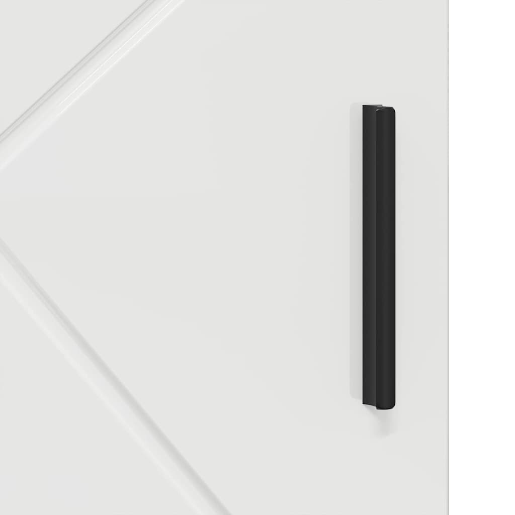 vidaXL Ντουλάπι Μπάνιου με ράφι Γυαλιστερό λευκό 30 x 35 x 95 εκ